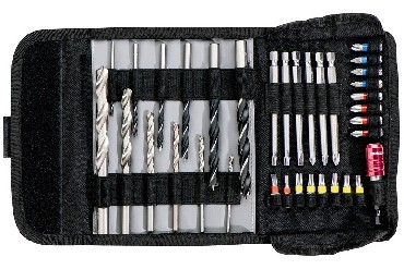 Zestaw mieszany Metabo Bity i wierta w zwijanym etui - 35 sztuk