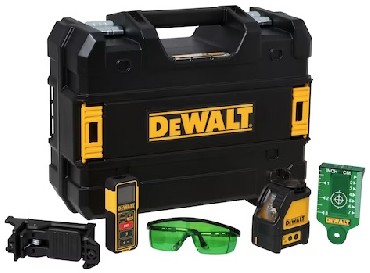 Laser krzyowy DeWalt DW0889CG - 3 baterie AA + 2 baterie AAA