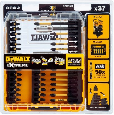 Zestaw bitw DeWalt ToughCase+ /TSTAK - bity udarowe EXTREME FlexTORQ 37 sztuk