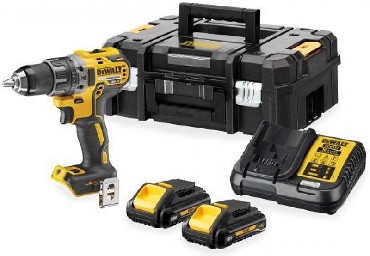 Akumulatorowa wiertarko-wkrtarka DeWalt DCD791L2T BRUSHLESS - 2 akumulatory 18V/3.0Ah