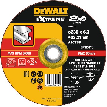 Tarcza cierna DeWalt EXTREME 230x6.3x22.2 METAL