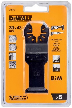 Osprzt do narzdzia wielofunkcyjnego DeWalt Brzeszczot 30x43 mm / Drewno-Gwodzie-PVC / 5 sztuk