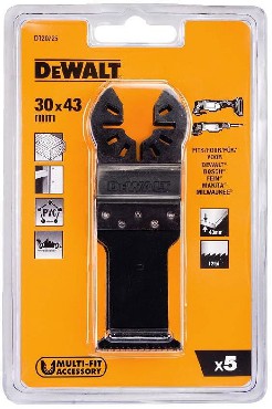 Osprzt do narzdzia wielofunkcyjnego DeWalt Brzeszczot 30x43 mm / Drewno-PVC / 5 sztuk