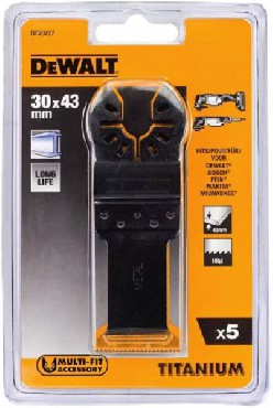 Osprzt do narzdzia wielofunkcyjnego DeWalt Brzeszczot TITANIUM 30x43 mm / Metal / 5 sztuk