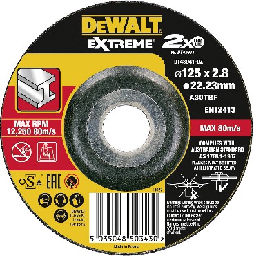 Tarcza cierna DeWalt EXTREME 125x3.0x22.2 METAL