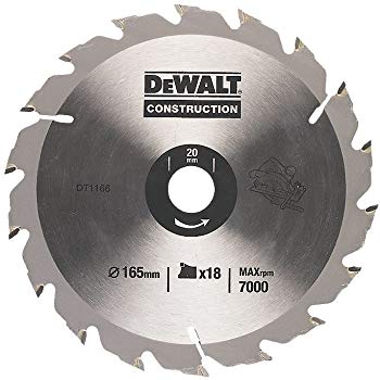 Piła tarczowa DeWalt Tarcza do drewna CONSTRUCTION 165x20mm 18T