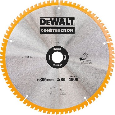 Pia tarczowa DeWalt Tarcza do drewna CONSTRUCTION 305x30mm 80T