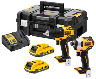 Zestaw narzdzi akumulatorowych DeWalt DCK2061D2T BRUSHLESS - 2 akumulatory 18V/2.0Ah