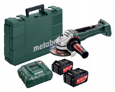 Akumulatorowa szlifierka ktowa Metabo WB 18 LTX BL 125 Quick + 2 akumulatory Li-Ion 18V/5.2Ah