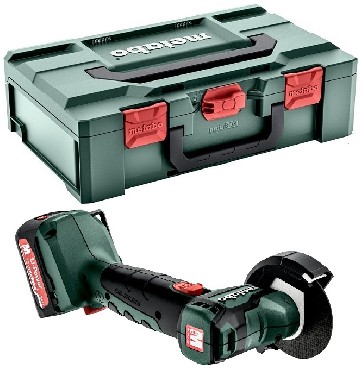 Akumulatorowa szlifierka ktowa Metabo PowerMaxx CC 12 BL + metaBOX + 2 akumulatory Li-Power 12V/2.0Ah