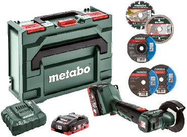 Akumulatorowa szlifierka ktowa Metabo PowerMaxx CC 12 BL + metaBOX + 2 akumulatory LiHD 12V/4.0Ah