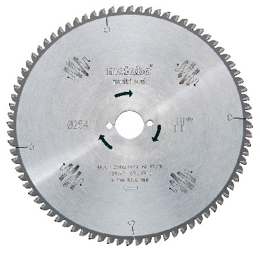 Pia tarczowa Metabo HW/CT 254x30 80 ZP/ZT 5 ujemny