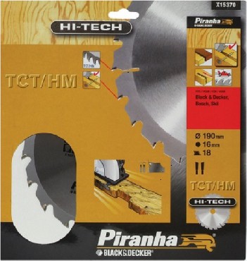Tarcza tnca Black&Decker Tarcza do drewna 190x16mm 18T TCT/HM
