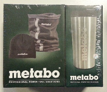 Zestaw Metabo Komin + Czapka + Kubek podrny ze stali nierdzewnej