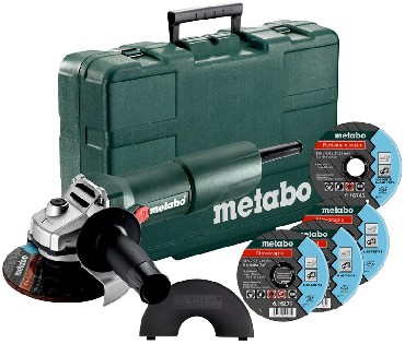 Szlifierka ktowa Metabo W 750-125 Set w walizce + 3 tarcze Novorapid Inox