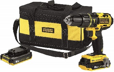 Akumulatorowa wiertarko-wkrtarka udarowa Stanley FatMax FMCK475D2BC - 2 akumulatory 18V/2.0Ah + toba narzdziowa