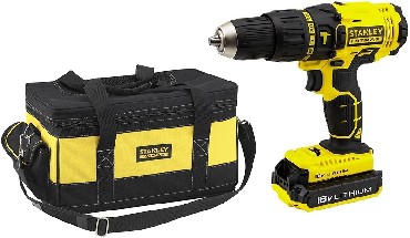 Akumulatorowa wiertarko-wkrtarka udarowa Stanley FatMax FMCK472D2B - 2 akumulatory 18V/2.0Ah + torba narzdziowa