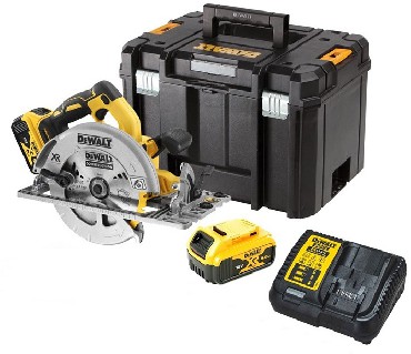 Akumulatorowa pilarka tarczowa rczna DeWalt DCS572P2 BRUSHLESS - 2 akumulatory 18V/5.0Ah