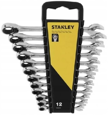 Zestaw kluczy paskooczkowych Stanley Klucze pasko-oczkowe 8-19 mm - 12 szt.