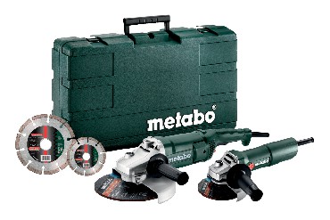 Szlifierka ktowa Metabo Combo Set WEP 2200-230 + W 750-125 + 2 tarcze diamentowe