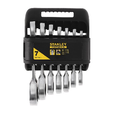 Zestaw kluczy paskooczkowych Stanley Klucze FatMax pasko-oczkowe krtkie z grzechotk 8-19 mm - 7 szt.