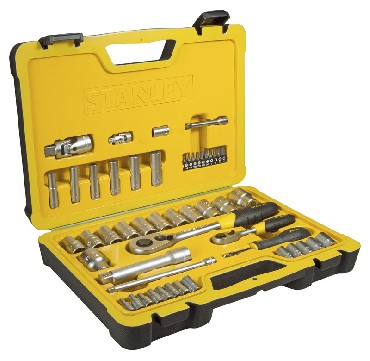 Zestaw mechaniczny Stanley Nasadki i bity 1/4 1/2 cala - 50 cz.