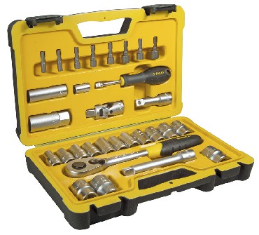 Zestaw mechaniczny Stanley Nasadki i bity Hex 1/2 cala - 30 sztuk