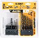 Zestaw wierte do metalu DeWalt ToughCase+ /TSTAK - wierta do metalu BLACK&GOLD 1-10mm - 19 sztuk