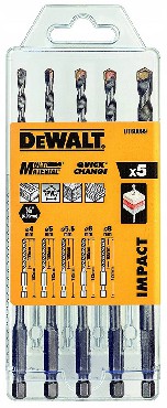 Zestaw wierte DeWalt Zestaw uniwersalny 4-8mm z chwytem szecioktnym - 5 szt.