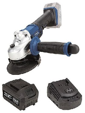Akumulatorowa szlifierka ktowa Scheppach BCAG125-20ProS BRUSHLESS 125 mm - 1 akumulator 20V/5.0Ah