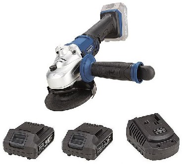 Akumulatorowa szlifierka ktowa Scheppach CAG115-20ProS 115 mm - 2 akumulatory 20V/3.0Ah