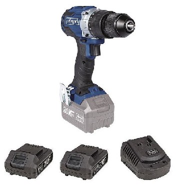 Akumulatorowa wiertarko-wkrętarka Scheppach BCDD70-20ProS BRUSHLESS - 2 akumulatory 20V/3.0Ah
