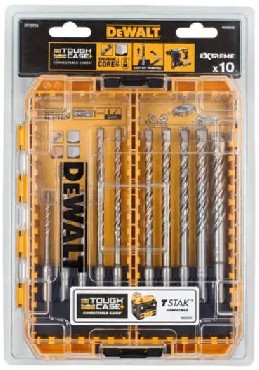 Zestaw wierte do motw SDS-plus DeWalt ToughCase+ /TSTAK - wierta SDS-plus EXTREME 5-12 - 10 sztuk