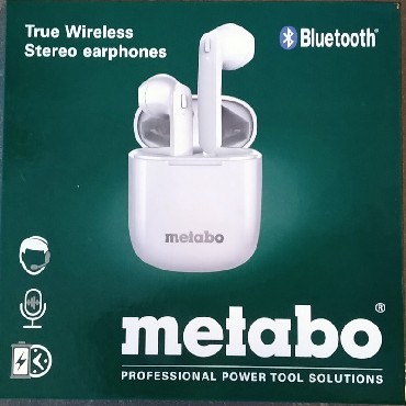 Suchawki bluetooth Metabo Bezprzewodowe suchawki stereo z logiem Metabo