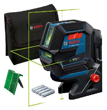 Laser krzyowy Bosch GCL 2-50 G + RM10 + pokrowiec + tarcza celownicza