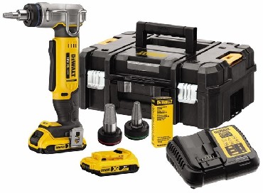 Akumulatorowy rozszerzacz do rur PEX DeWalt DCE400D2 - 2 akumulatory 18V/2.0Ah