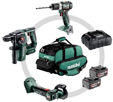 ZESTAW 18V Metabo Combo Set 3.1.1 18 V - 2 akumulatory Li-Power 18V/4.0Ah + torba narzdziowa maa