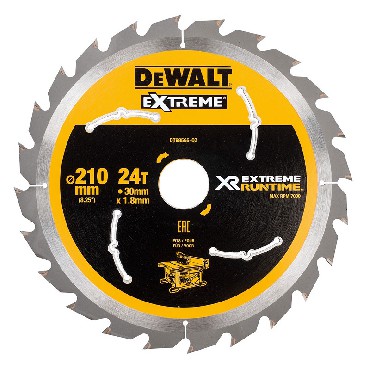 Pia tarczowa DeWalt Tarcza do drewna XR EXTREME RUNTIME 210x30mm 24T