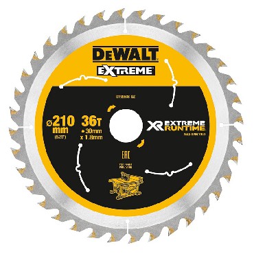 Pia tarczowa DeWalt Tarcza do drewna XR EXTREME RUNTIME 210x30mm 36T