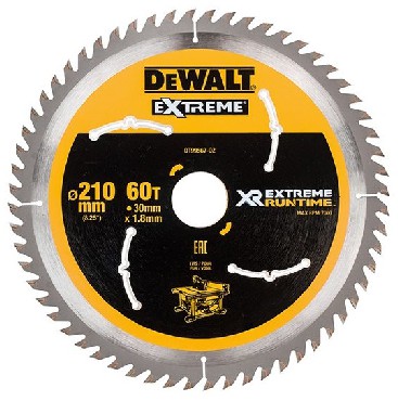 Pia tarczowa DeWalt Tarcza do drewna XR EXTREME RUNTIME 210x30mm 60T