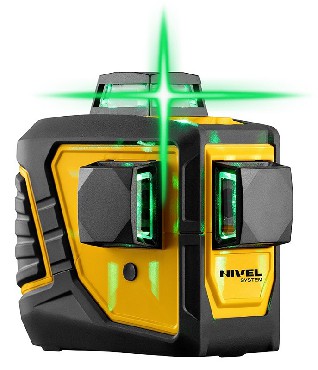 Laser krzyowy Nivel System CL3D-G + tyczka LP-33 i czujnik CLS-3