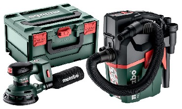 Akumulatorowa szlifierka mimorodowa Metabo SXA 18 LTX 125 BL + AS 18 L PC Compact + metaBOX (bez akumulatora i adowarki)