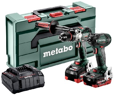 ZESTAW 18V Metabo Combo Set 2.1.15 18V BL - 2 akumulatory LiHD 18V/5.5Ah + metaBOX