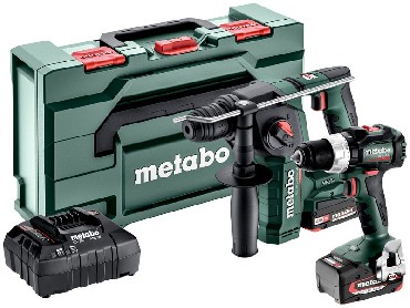 ZESTAW 18V Metabo Combo Set 2.5.2 18V - 2 akumulatory Li-Power 18V/1x2.0+1x4.0Ah + metaBOX