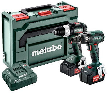 ZESTAW 18V Metabo Combo Set 2.1.19 18V BL - 2 akumulatory Li-Power 18V/5.2Ah + metaBOX