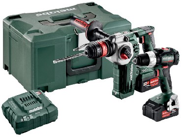 Zestaw Combo - klasa 18 V Metabo Combo Set 2.4.8 18V BL - 2 akumulatory Li-Power 18V/5.2Ah + MetaLoc