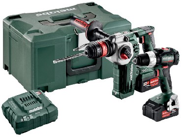 Zestaw Combo - klasa 18 V Metabo Combo Set 2.4.8 18V BL - 2 akumulatory Li-Power 18V/5.2Ah + MetaLoc