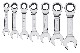 Zestaw kluczy paskooczkowych DeWalt zestaw krtkich kluczy grzechotkowych 10-19 mm - 7 sztuk
