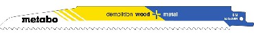 Brzeszczot Metabo Demolition wood+metal BiM 225x1.6 4.3mm/6TPI - 5 sztuk