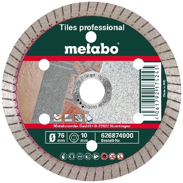 Diamentowa tarcza tnca Metabo Do pytek ceramicznych TP 76x10